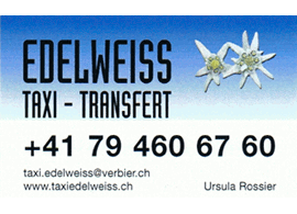 Carte de visite de TAXI EDELWEISS